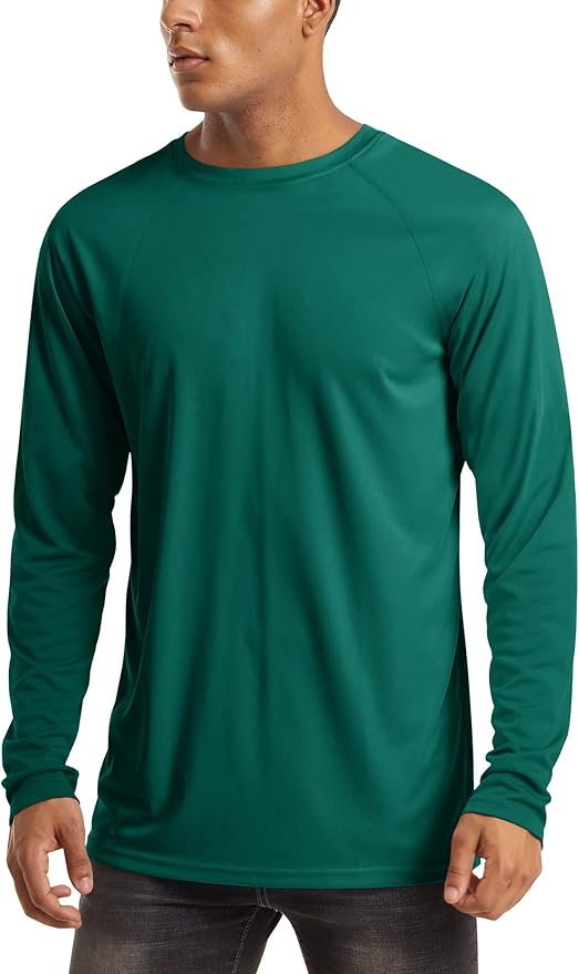 MAGCOMSEN Men's Long Sleeve Shirts UPF 50+ UV Sun Protection Athletic Shirts for Hiking Running Workout Rash Guard