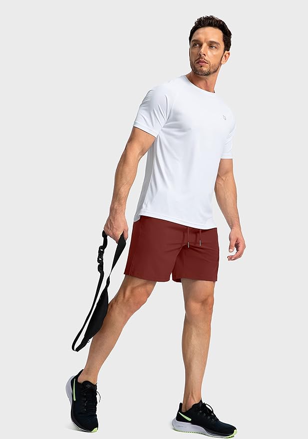 Men's Running Shorts with Zipper Pockets 9 Inch/ 7 Inch / 5 Inch Lightweight Quick Dry Gym Workout Athletic Shorts for Men