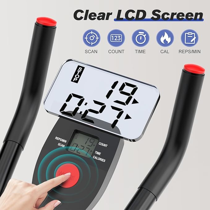 RELIFE REBUILD YOUR LIFE AB Workout Machine Abdominal Trainer Foldable Ab Cruncher Strength Training Equipment for Home Gym Blue 440 LBS