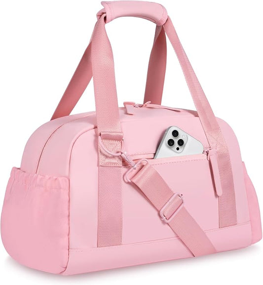 Small Gym Bag 14 inch for Women & Men Mini Gym Duffel Bag with Wet Compartment Waterproof Travel Duffle Bag for Sports Workout Dance