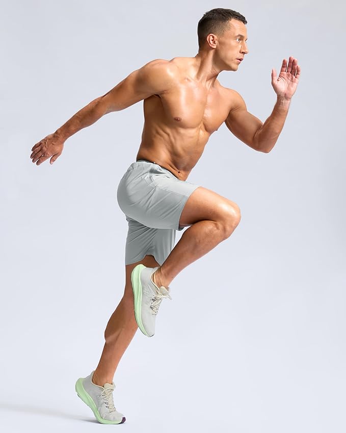 G Gradual Men's Athletic Running Shorts with Zipper Pockets Quick Dry 7"/ 5"/ 9" Workout Gym Shorts for Basketball Hiking