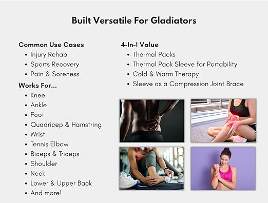 Gladiator Ice Pack Sleeve For Joint & Muscle Injury Recovery