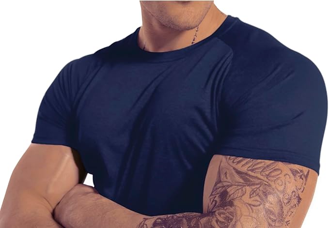 Men's 3pack Dry Fit Workout Gym Short Sleeve T Shirt Moisture Wicking Active Athletic Performance Running Shirts