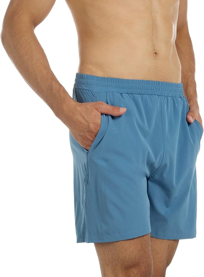 Men's Running Shorts 6" Quick Dry Gym Athletic Workout Shorts for Men with Pockets
