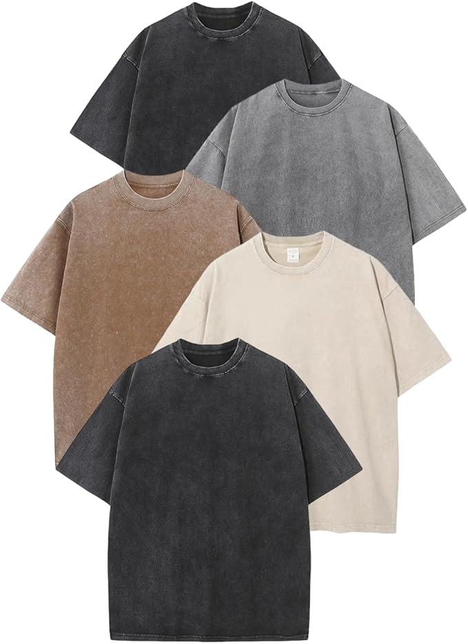 Workout T Shirts for Men Oversized Gym Loose Fit Tshirt Heavy Cotton Washed Vintage Faded Sleeping Tee Unisex Tops