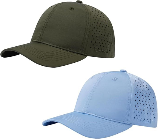 UPF 50+ Performance Water Resistant Baseball Cap Lightweight Breathable Hat Golf Running Boat Hiking for Men Women