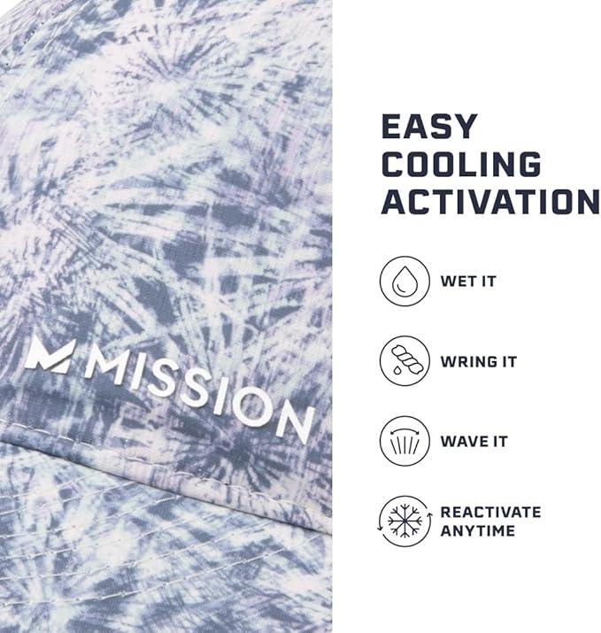 MISSION Cooling UPF Performance Hat - Unisex One Size Cap for Workouts, Golf & Running - Sweat & Water Activated Technology