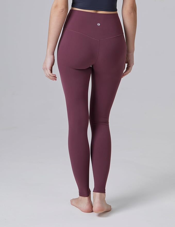 Colorfulkoala Dreamlux No Front Seam Leggings for Women 25"/28" Inseam, Seamless High Waisted Buttery Soft Yoga Pants