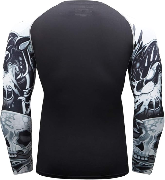 Men's Soft Fit Long Sleeve Workout Rashguard Cool Dry Compression Fitness Shirt