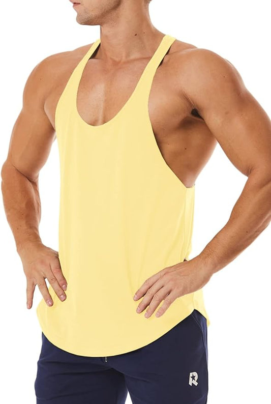 Men's Workout Quick Dry Soft Gym Bodybuilding Stringer Tank Tops