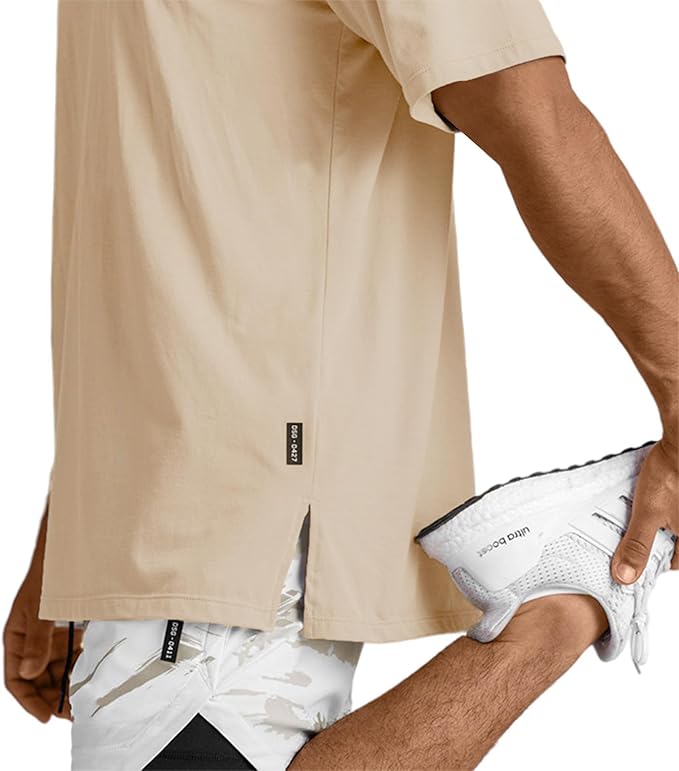 Men's Oversized Workout T-Shirts Lightweight Quick Dry Short Sleeve Tshirts Crew Neck Loose Fit Athletic Tops