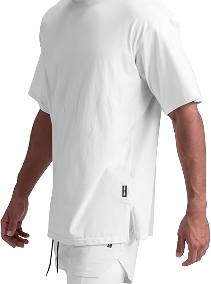 Men's Oversized Workout T-Shirts Lightweight Quick Dry Short Sleeve Tshirts Crew Neck Loose Fit Athletic Tops