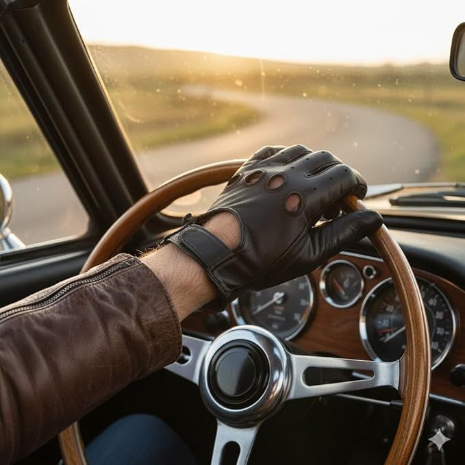 New Biker Police Leather Motorcycle Driving Riding Racing Gloves Real Natural Leather Touchscreen Ventilation Men Women Automotive ATV Dirt Bike Cycling Comfortable Adjustable Full Finger Black XXL