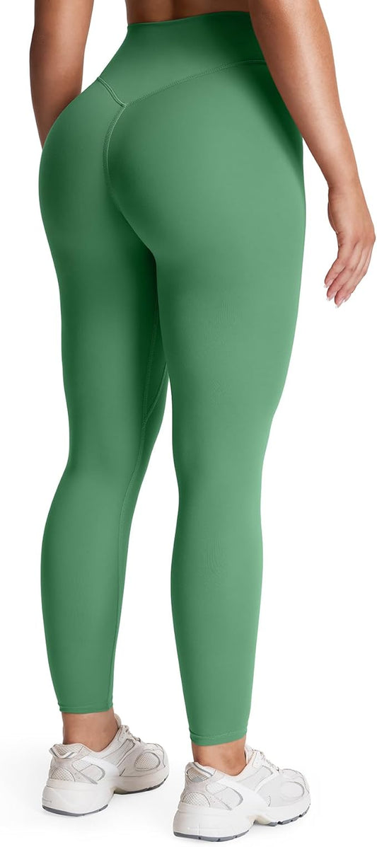 Aoxjox High Waisted Workout Leggings for Women Tummy Control Buttery Soft Yoga Metamorph Deep V Pants 26"