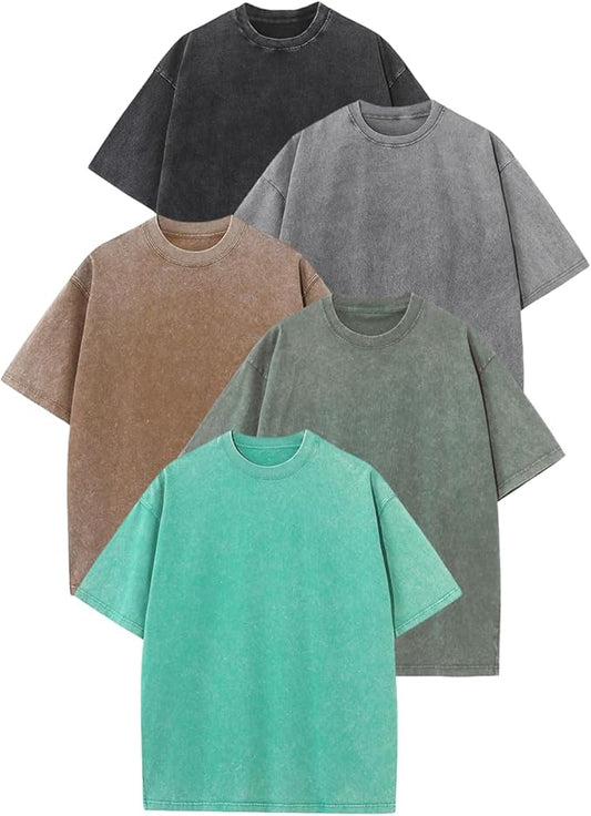 Workout T Shirts for Men Oversized Gym Loose Fit Tshirt Heavy Cotton Washed Vintage Faded Sleeping Tee Unisex Tops