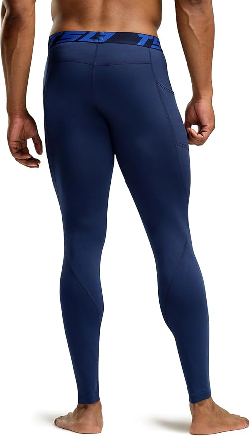 TSLA Men's Thermal Compression Pants, Athletic Sports Leggings & Running Tights, Wintergear Base Layer Bottoms