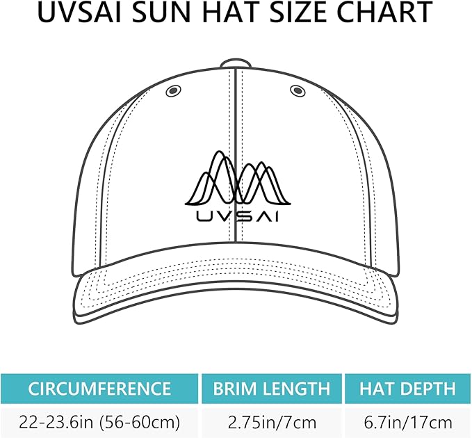 UPF 50+ Performance Water Resistant Baseball Cap Lightweight Breathable Hat Golf Running Boat Hiking for Men Women