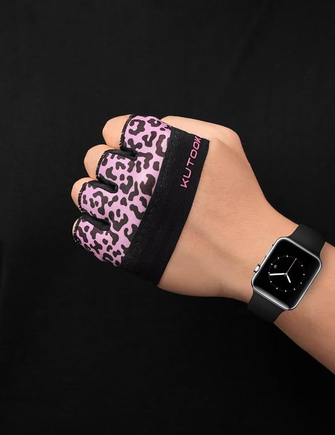 KUTOOK Weight Lifting Workout Gloves for Men/Women, 3mm XRD Padding Grip Gym Gloves, Breathable Partial Gloves for Calluses, Weightlifting Gloves for Exercise, Kettlebell, Pull-Ups, Cross Training