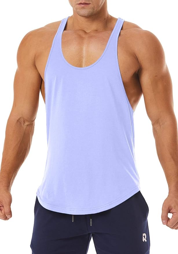 Men's Workout Quick Dry Soft Gym Bodybuilding Stringer Tank Tops