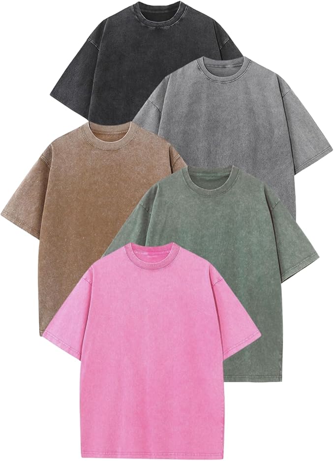 Workout T Shirts for Men Oversized Gym Loose Fit Tshirt Heavy Cotton Washed Vintage Faded Sleeping Tee Unisex Tops