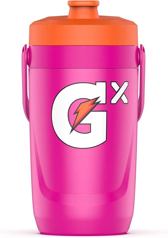 Gatorade Gx Performance Jug, 64oz, Leakproof, Non Slip Grip, Great for Athletes, Pink