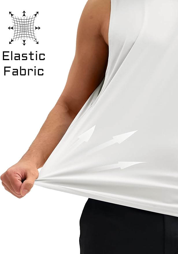 MAGCOMSEN Mens Workout Tank Tops Undershirt Cotton Muscle Athletic Sleeveless Shirts for Gym