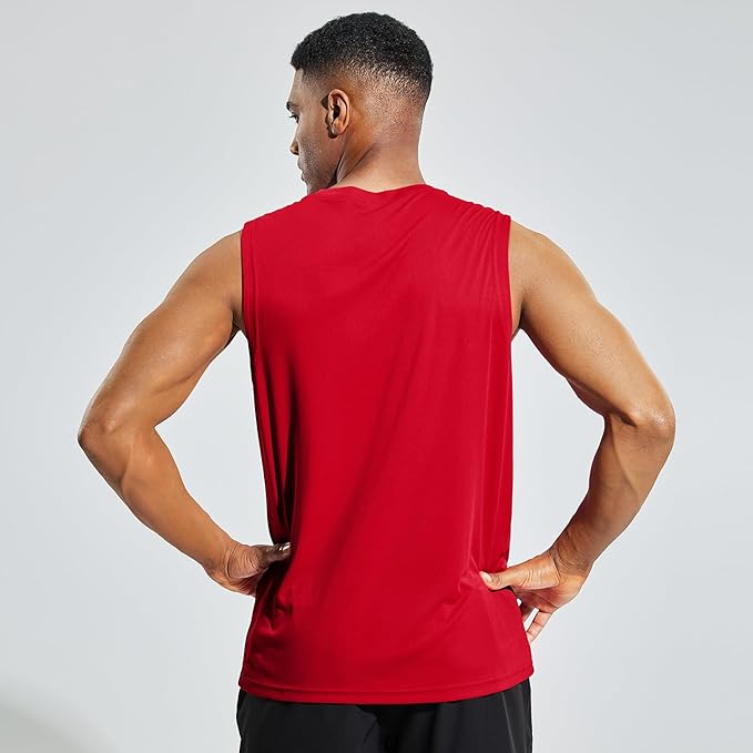 MIER Men's Workout Tank Tops UPF 50+ Swim Shirts Quick Dry Running Sleeveless UV Protection Muscle Tees