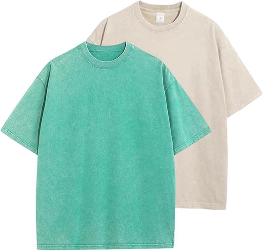 Workout T Shirts for Men Oversized Gym Loose Fit Tshirt Heavy Cotton Washed Vintage Faded Sleeping Tee Unisex Tops