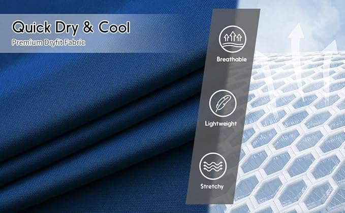 Men's Long Sleeve Moisture Wicking Athletic Shirts, Dry Fit Long Sleeve UV Protection Shirts Men for Workout, Running, Hiking