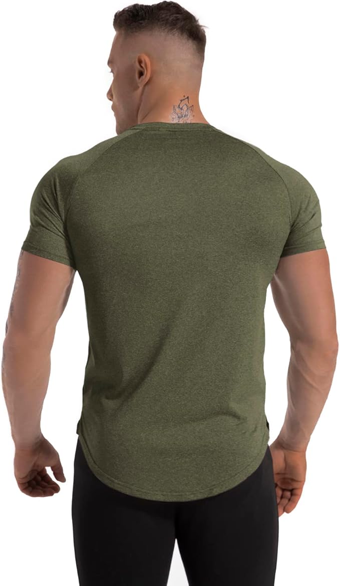 Men's 3pack Dry Fit Workout Gym Short Sleeve T Shirt Moisture Wicking Active Athletic Performance Running Shirts