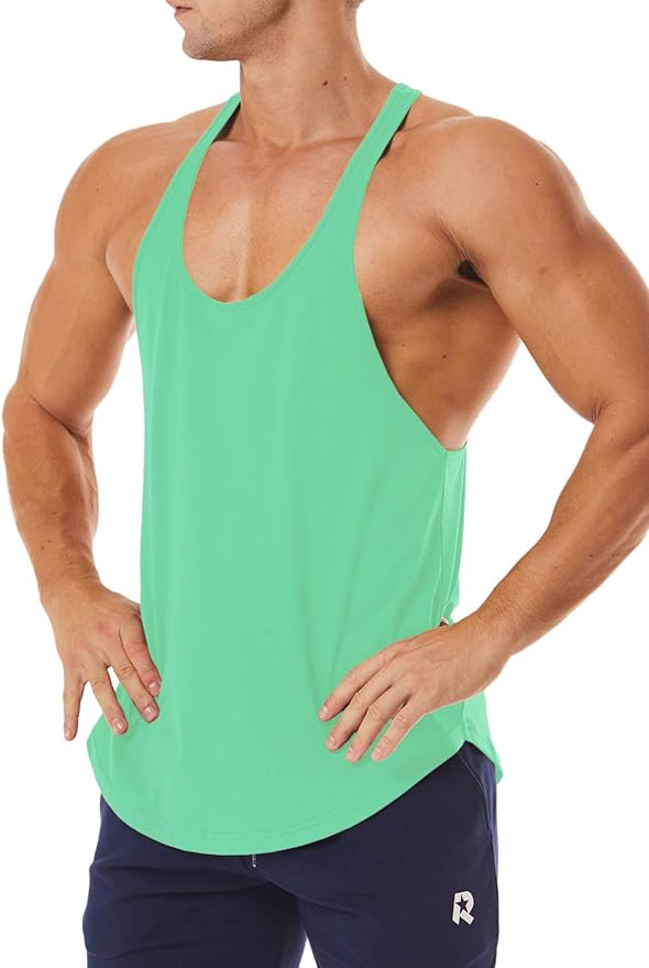 Men's Workout Quick Dry Soft Gym Bodybuilding Stringer Tank Tops