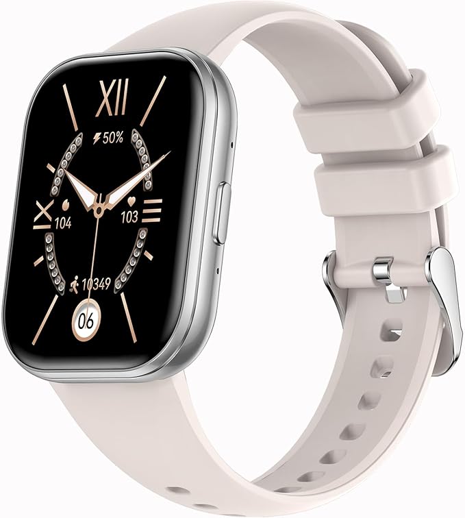 Yihou Smart Watches for Women with Heart Rate Monitor Sleep Monitoring Fitness Tracker for Women Pedometer Calorie Distance Fitness Watch Flashlight for Android iOS Silvery Grey