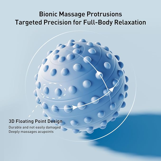 Spiky Massage Balls for Feet,4 Pcs 1.9'' Hard Lacrosse Ball Deep Tissue Recovery Tool,Trigger Point Ball for Myofascial Release & Trigger Point Therapy(Blue)