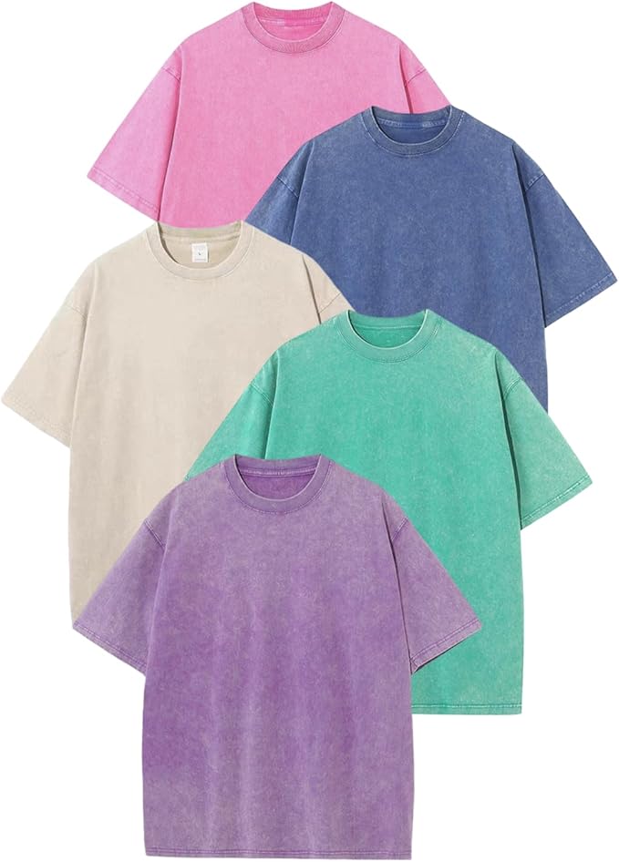 Workout T Shirts for Men Oversized Gym Loose Fit Tshirt Heavy Cotton Washed Vintage Faded Sleeping Tee Unisex Tops