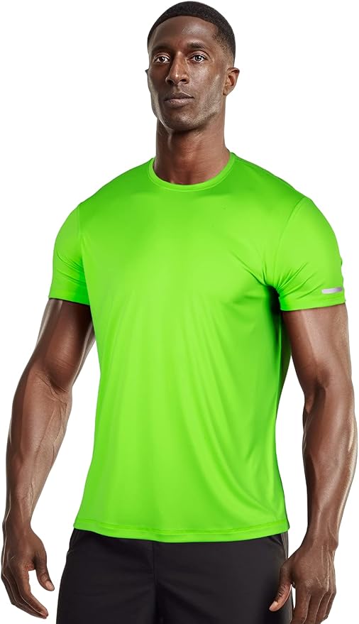 Mens Workout Shirts Fitted, Quick Dry Gym Tshirts Running Athletic Top Moisture Wicking Tee