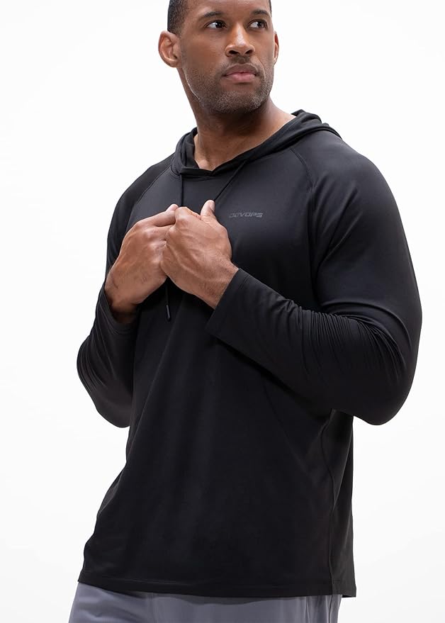 DEVOPS 2 Pack Men's Thermal Turtle Mock Neck Shirts, Compression Long Sleeve Tops and Hoodies