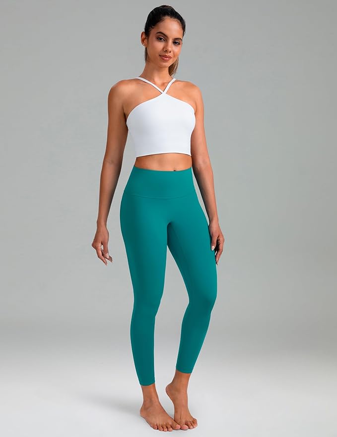 Colorfulkoala Dreamlux No Front Seam Leggings for Women 25"/28" Inseam, Seamless High Waisted Buttery Soft Yoga Pants