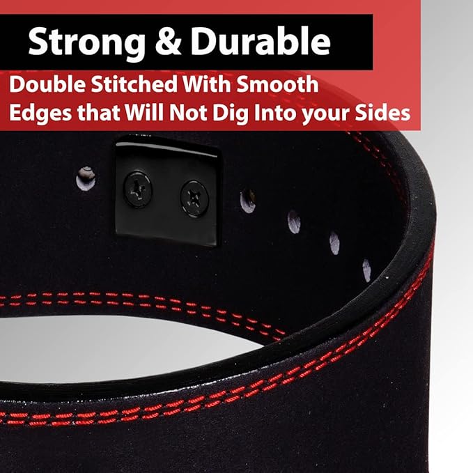 IBRO Powerlifting Lever Gym Belt – Power 8MM, 10MM or 13MM Extreme Heavy Duty Genuine Leather Belts - Squats Deadlifts Bodybuilding Weight Lifting IPF Power Lifting Strongman for Men