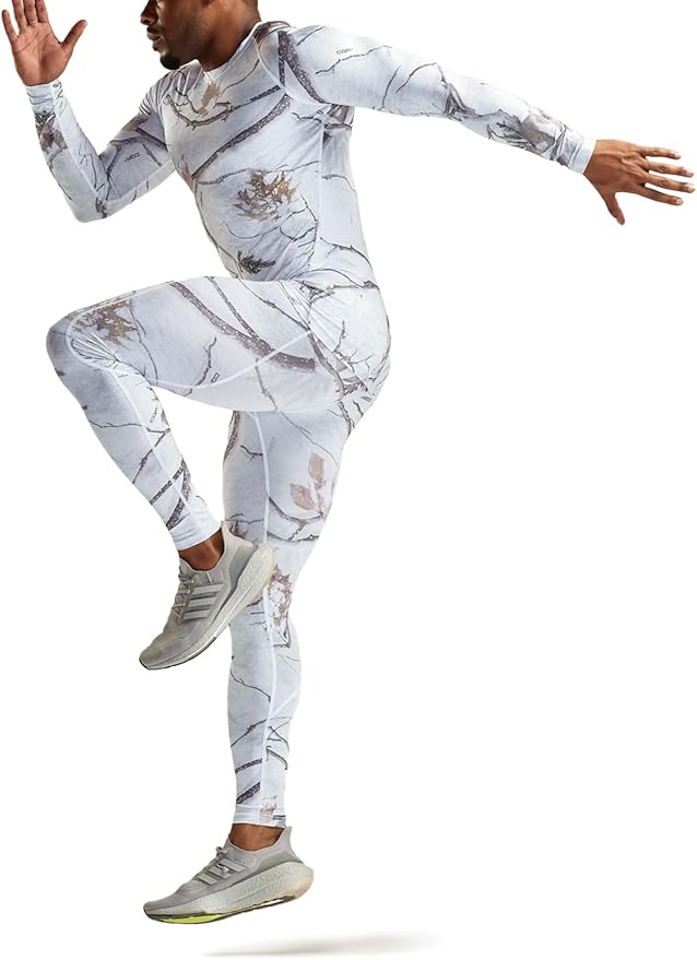 TSLA Men's UPF 50+ Compression Shirts, Cool Dry Long Sleeve Athletic Tops, Sports Baselayer Workout Shirt