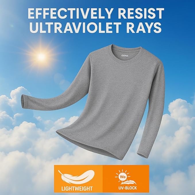 Men's Long Sleeve Moisture Wicking Athletic Shirts, Dry Fit Long Sleeve UV Protection Shirts Men for Workout, Running, Hiking