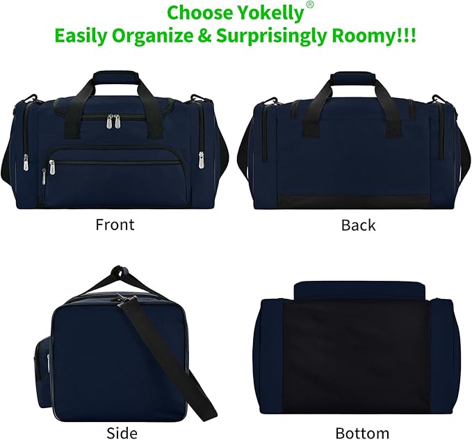 Sports Duffel Bag 20 inch for Travel Gym - Navy Blue