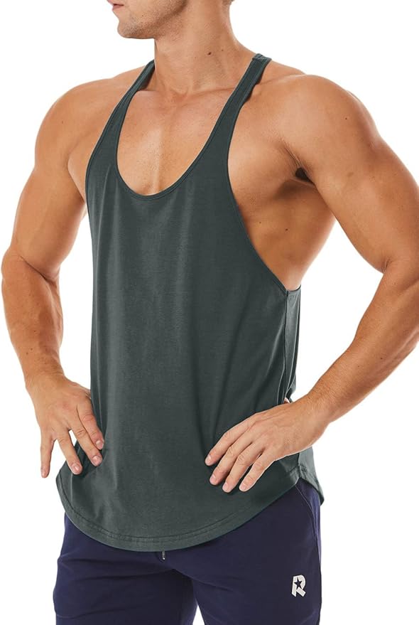 Men's Workout Quick Dry Soft Gym Bodybuilding Stringer Tank Tops