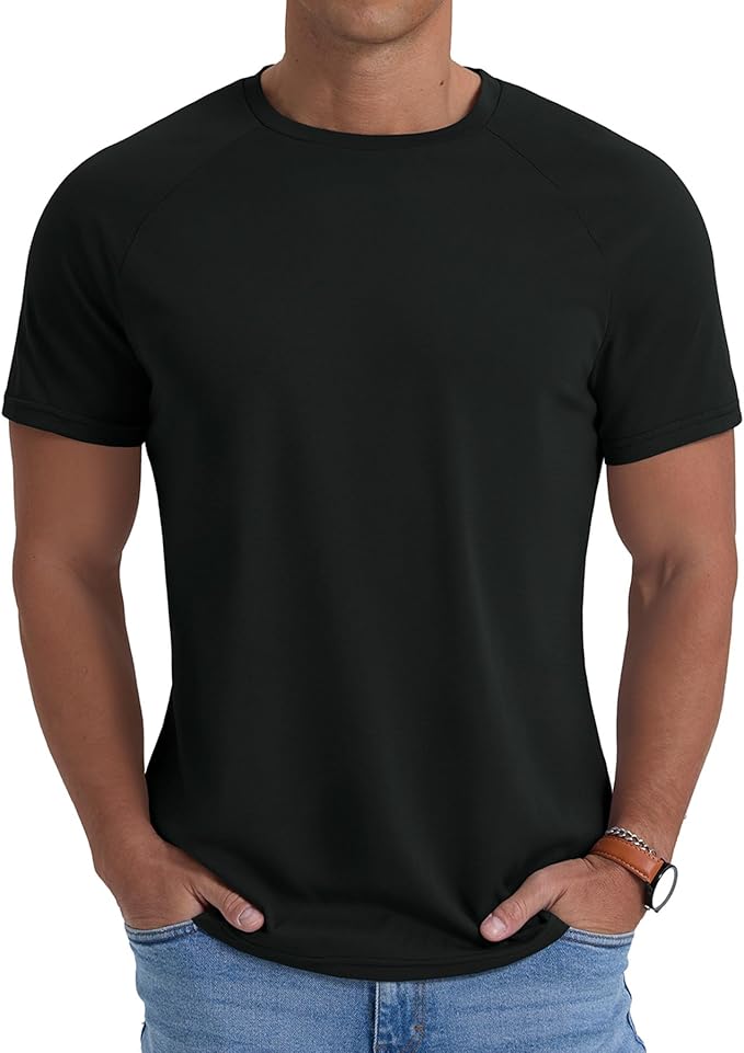 Askdeer Men's T-Shirt Short Sleeve Quick Dry Shirts Lightweight Workout Athletic Tees for Running, Beach, Hiking