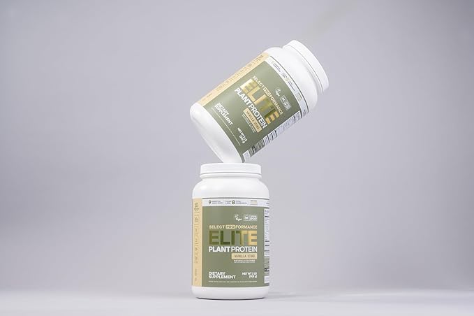 Silver Star Nutrition, Select Proformance Elite Vegan Plant Protein Powder, Vanilla Icing, NSF Certified, No Added Sugar, 15g of Protein per Serving, 40 Servings, 2 Lbs