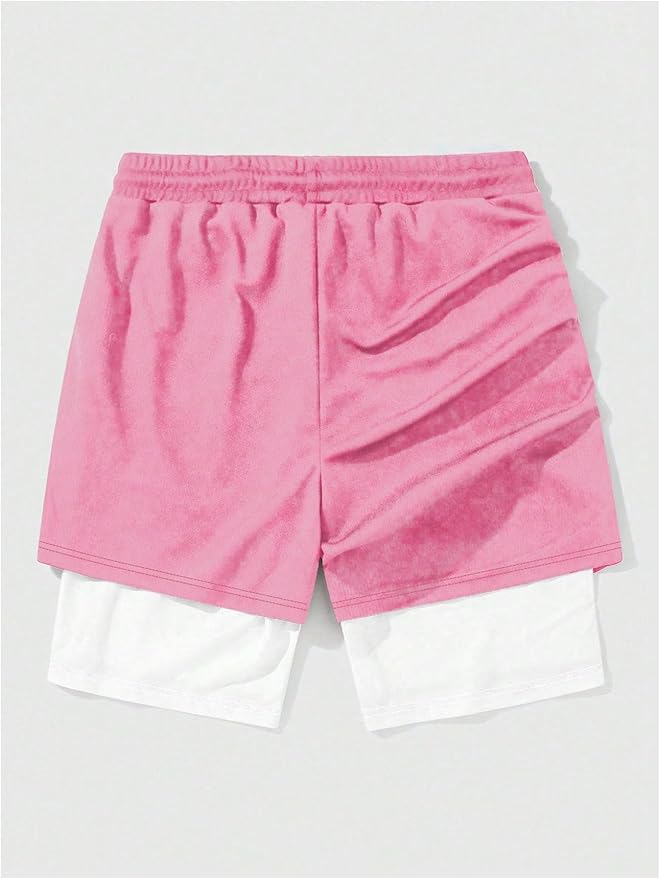 Men's Graphic Shorts with Liner Cross Print Drawstring 2 in 1 Gym Track Bottoms