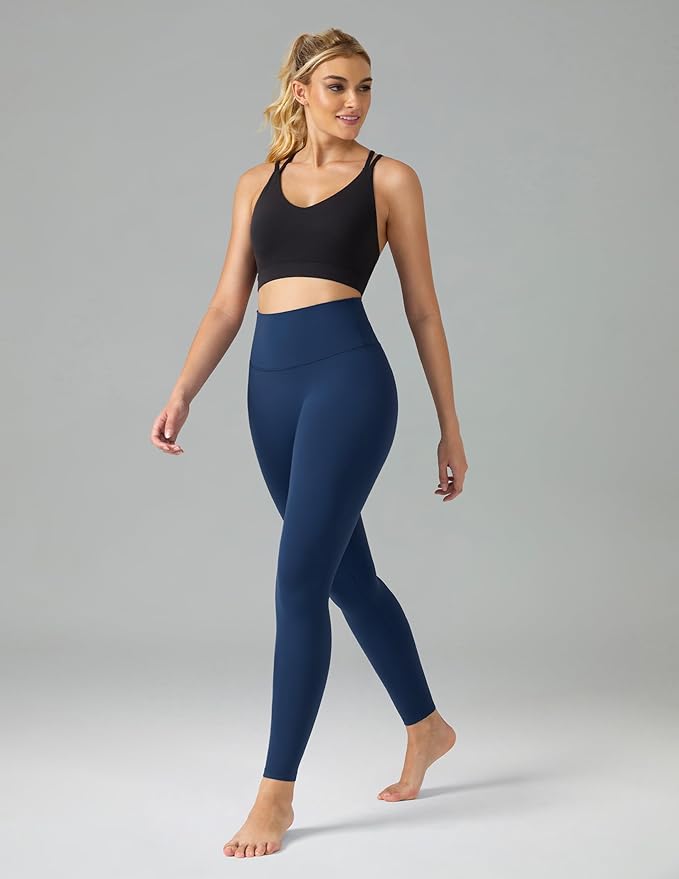 Colorfulkoala Dreamlux No Front Seam Leggings for Women 25"/28" Inseam, Seamless High Waisted Buttery Soft Yoga Pants