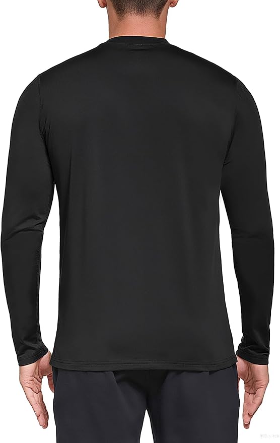 Men's 1, 3 or 5 Pack Performance Long Sleeve T-Shirts, UPF 50+ Sun Protection Shirts, Athletic Gym Workout Shirts for Running