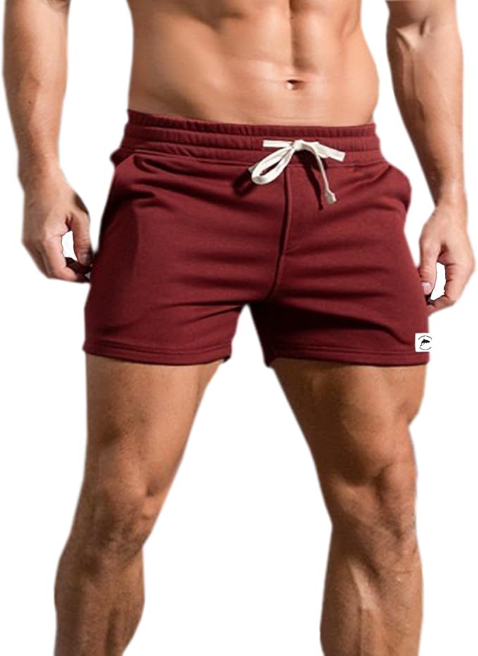 Mens 5 Inch/7 Inch Cotton Shorts Mens Sweat Athletic Shorts for Men Gym Worket Shorts with Pockets