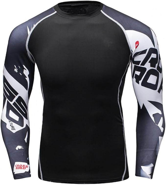 Men's Soft Slim Long Sleeve Dry-Fit Compression Gym Trainning Shirt