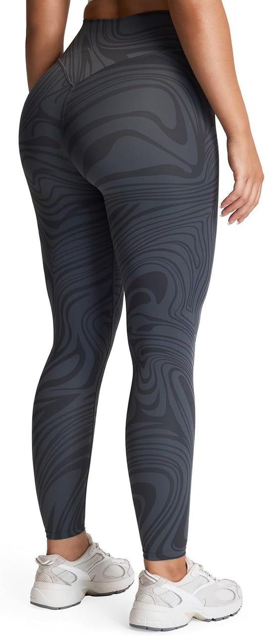 Aoxjox High Waisted Workout Leggings for Women Tummy Control Buttery Soft Yoga Metamorph Deep V Pants 26"